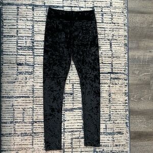 Killstar Midnight Black Velvet Leggings Size M